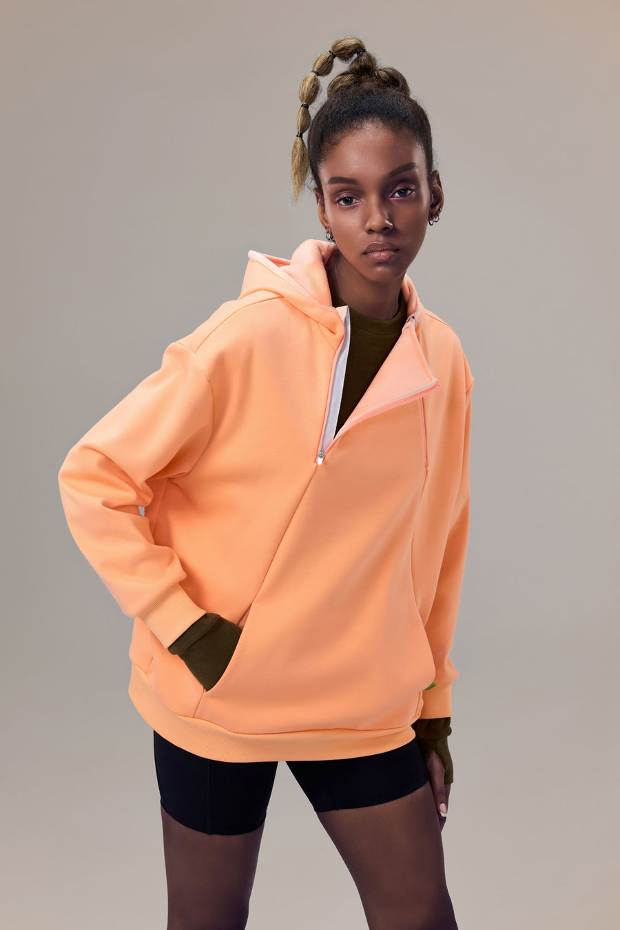 Wisp Ultra-Soft Recycled Polyester and Organic Cotton Boyfriend Fit Sweatshirt with Adjustable Neck Zippers