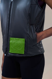 Theo Lightweight Padded Vest with Packable Hood and Detachable Card Holder