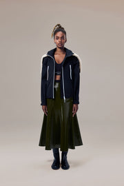 Altitude Water-Resistent Flight Jacket with Faux Fur Zip-Down Detachable Hood