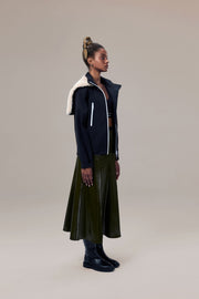 Altitude Water-Resistent Flight Jacket with Faux Fur Zip-Down Detachable Hood