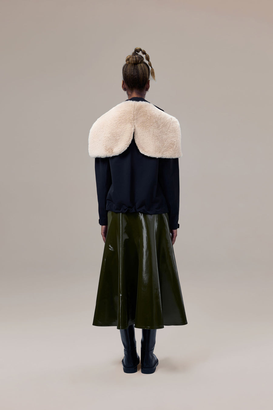 Altitude Water-Resistent Flight Jacket with Faux Fur Zip-Down Detachable Hood