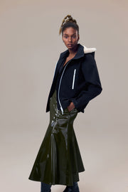 Altitude Water-Resistent Flight Jacket with Faux Fur Zip-Down Detachable Hood