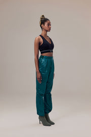 Twilight Anti-Static Slim-Cut Sustainable Nylon Parachute Pants