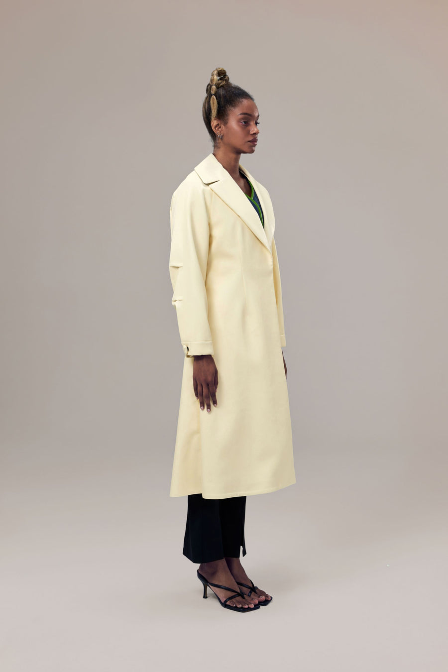 Miller Waterproof Sustainable Vegan Leather Trench with Flared Skirt