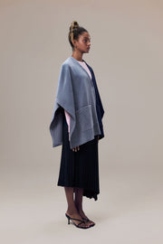 Everglade Easy-Fit Recycled Polyester and Organic Cotton 2-in-1 Shawl with Front Pockets
