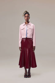 Gilda Vegan Leather Water-Repellent Trucker Jacket with Natural Pigment