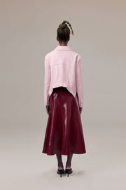 Gilda Vegan Leather Water-Repellent Trucker Jacket with Natural Pigment