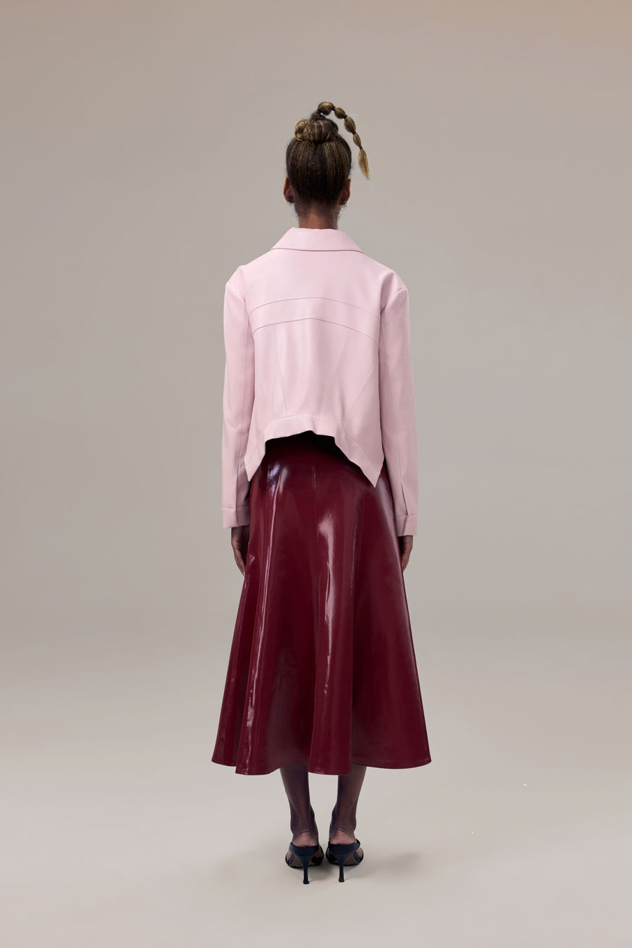 Gilda Vegan Leather Water-Repellent Trucker Jacket with Natural Pigment