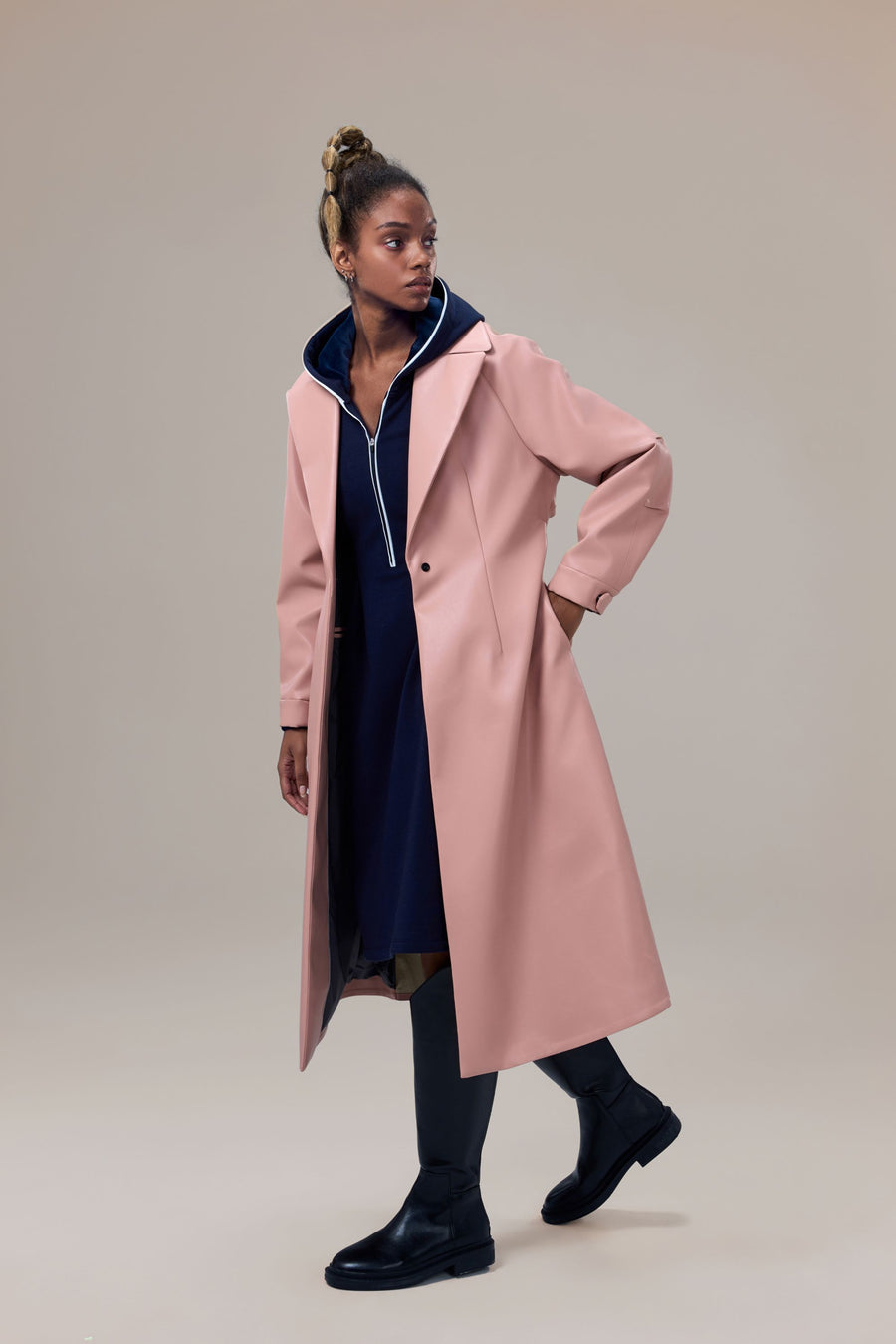 Sleet Ultra-Soft Recycled Polyester and Organic Cotton Hooded Dress