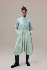 Mercer Water-Repellent and Crease-Free 2-in-1 Coat with Pleated Skirt