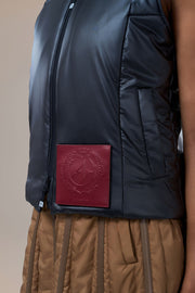 Theo Lightweight Padded Vest with Packable Hood and Detachable Card Holder