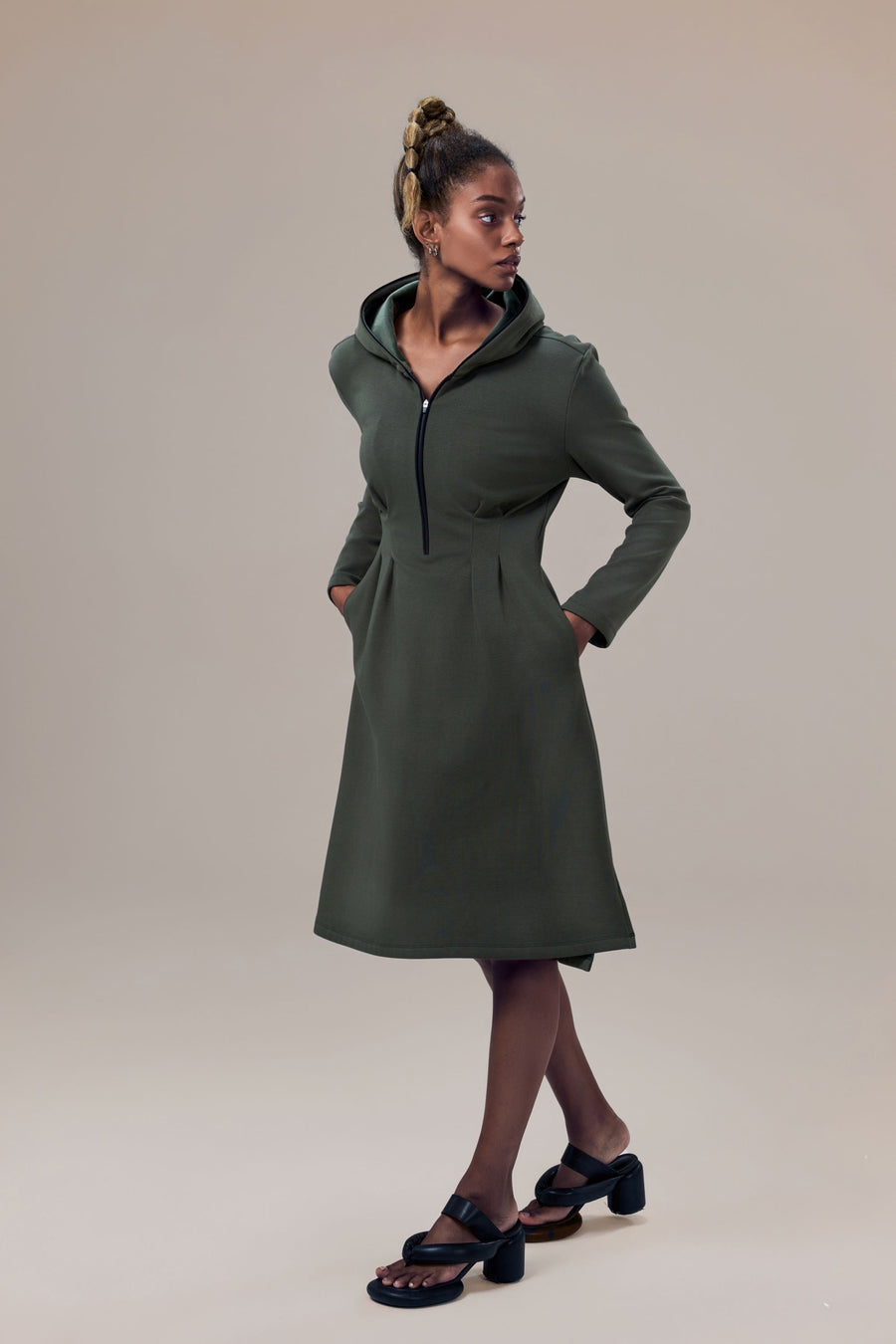 Sleet Ultra-Soft Recycled Polyester and Organic Cotton Hooded Dress