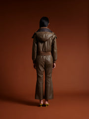 Leia Vegan Leather Bomber Jacket