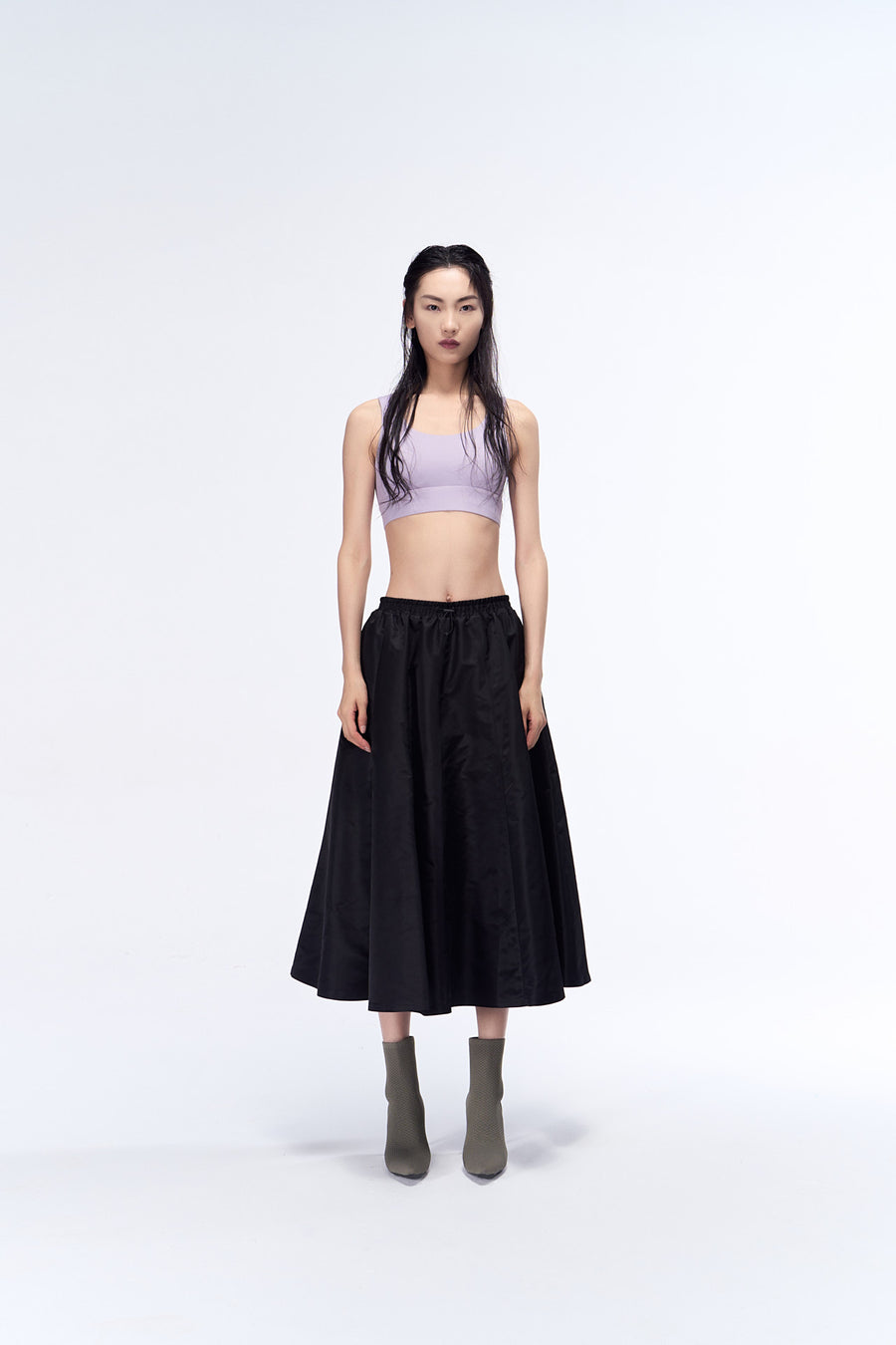 Enhance Square-Neck Long-Line Bra