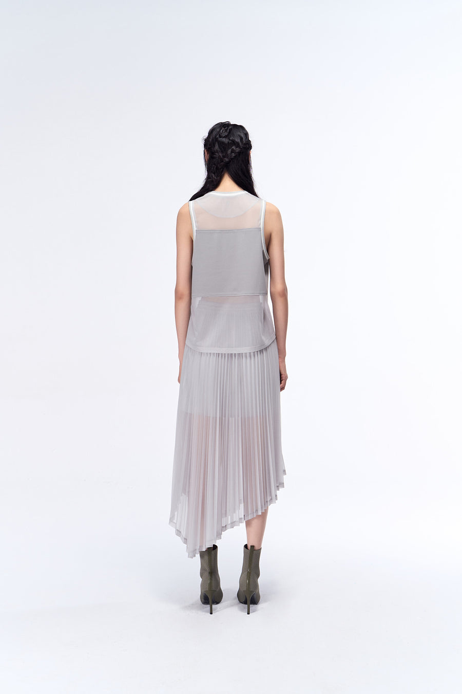 Ace Mid-Calf Pleated Skirt