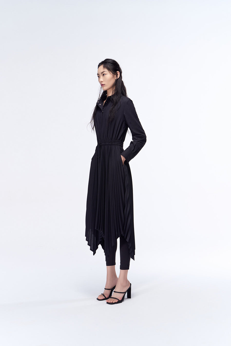 So Chic Long-Sleeve Shirt Dress