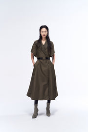 Milano Short-Sleeve Belted Dress