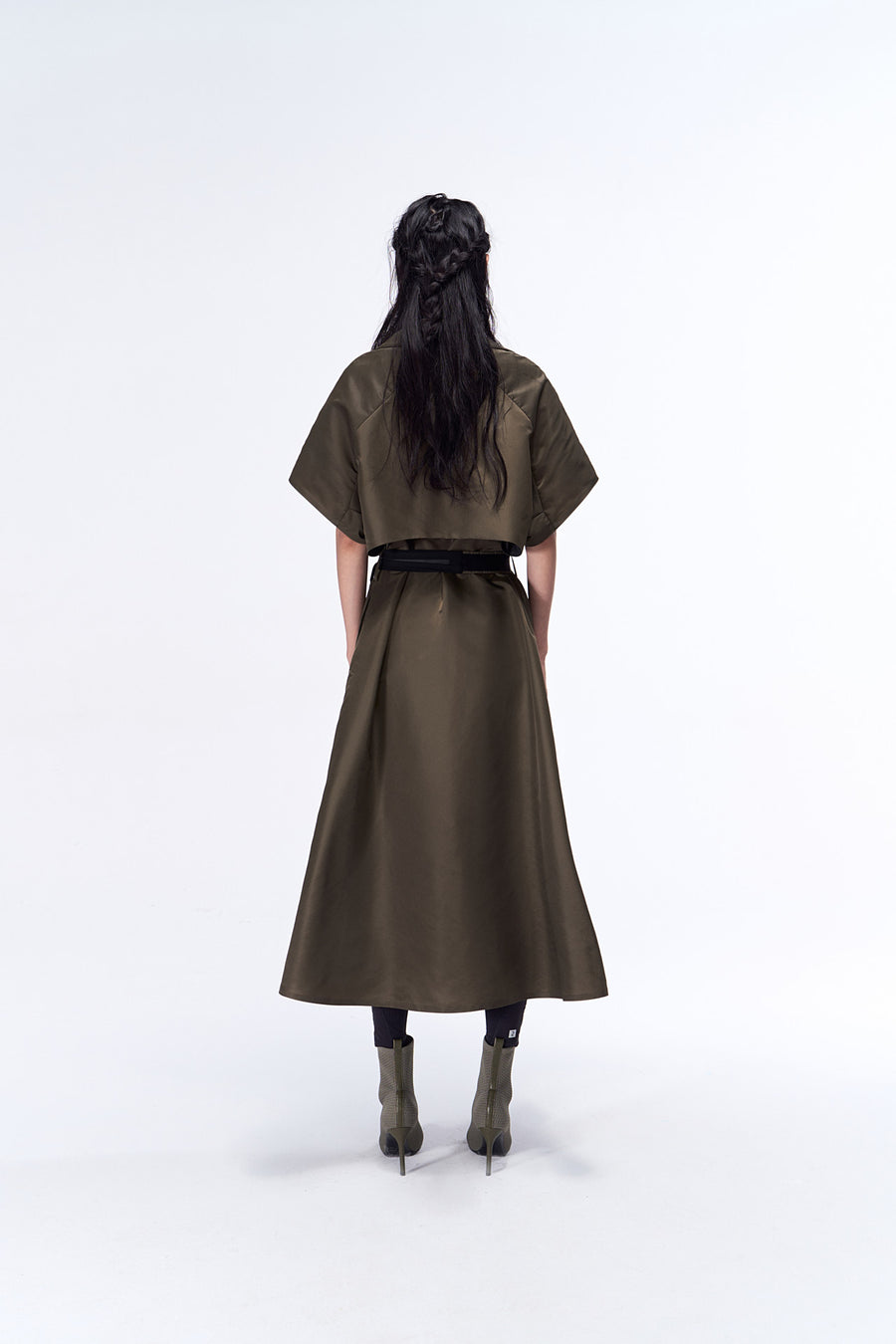 Milano Short-Sleeve Belted Dress