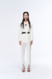 Sienna Belted Cotton Blazer