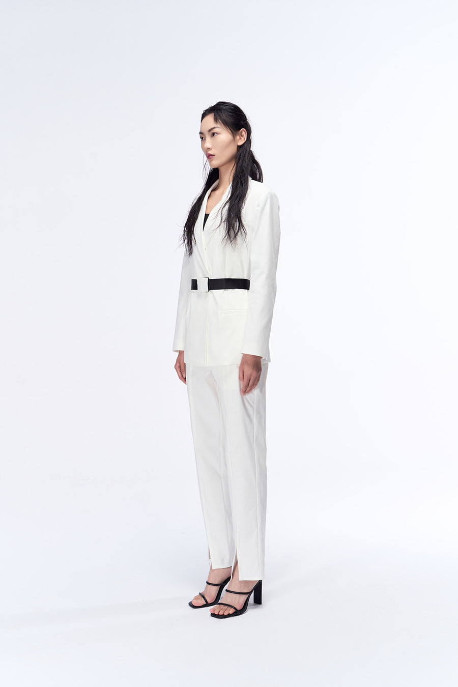 Sienna Belted Cotton Blazer
