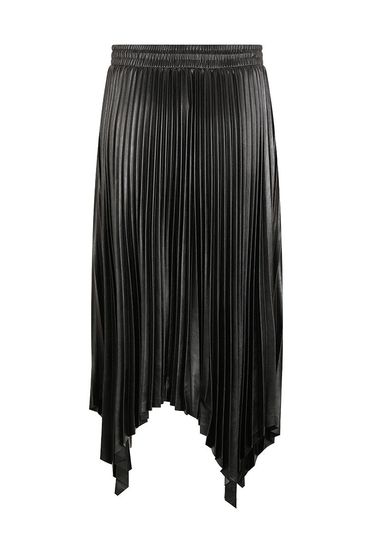 Anatolia Vegan Leather Pleated Skirt