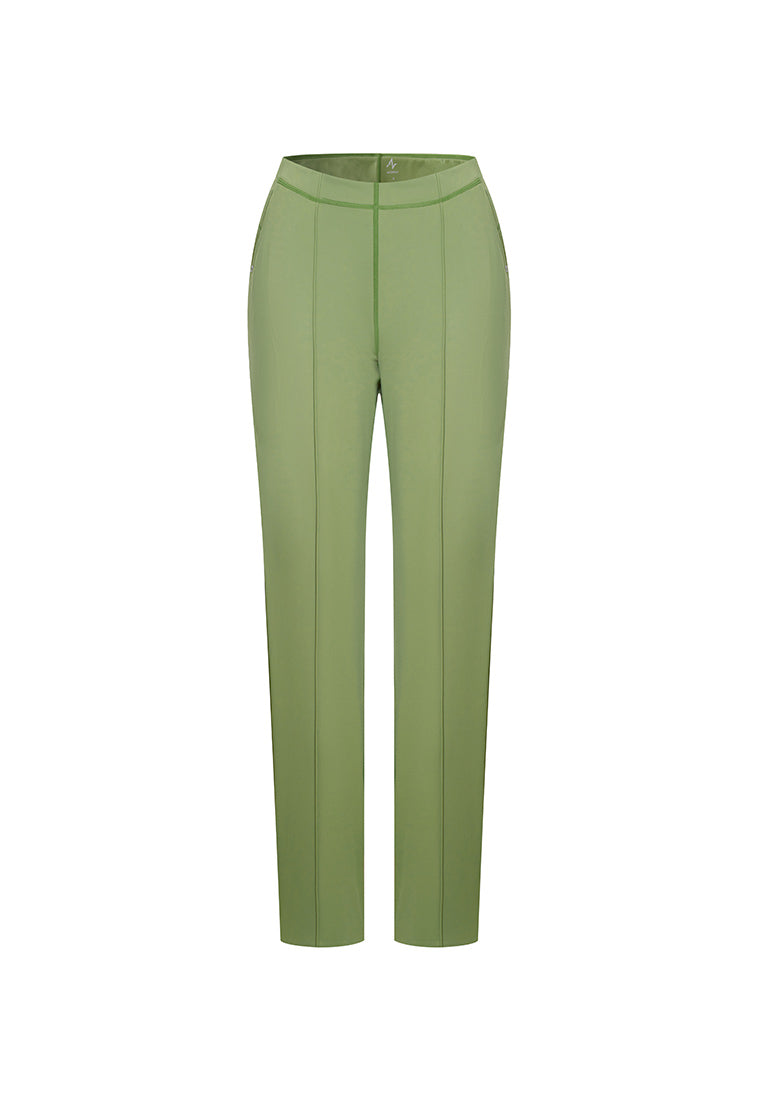 women straight green pant for causal