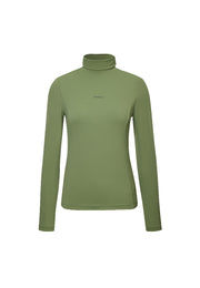women green turtle neck top