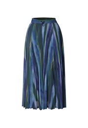 Alpha Pleated Drawstring Midi Skirt with Side Pockets