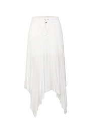 Poised Asymmetric Pleated Skirt
