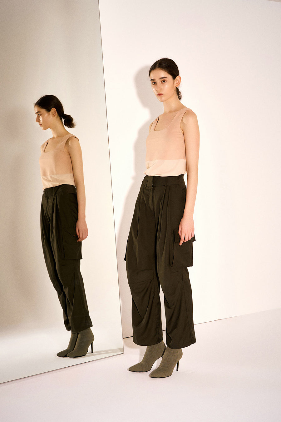 Thelma Mesh & Stretch Jersey Layering Tank