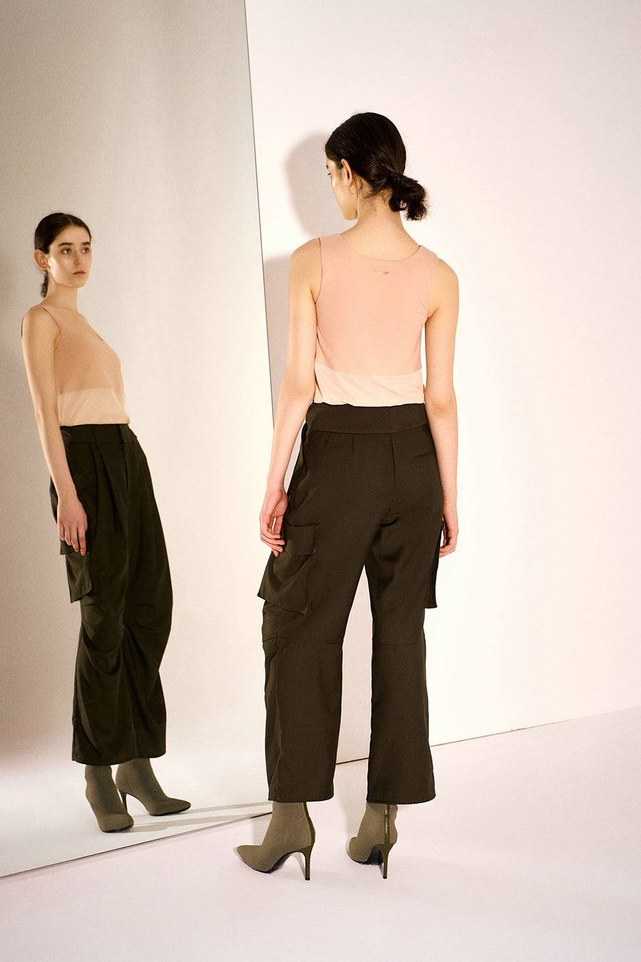 Thelma Mesh & Stretch Jersey Layering Tank