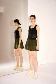 Fun Run Water- and Wrinkle-resistant Convertible Pleated Running Shorts
