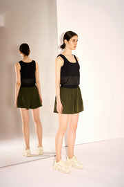 Fun Run Water- and Wrinkle-resistant Convertible Pleated Running Shorts