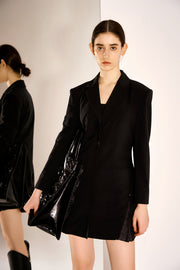 Anya Water and Wrinkle-resistant Convertible Pleated Blazer Dress