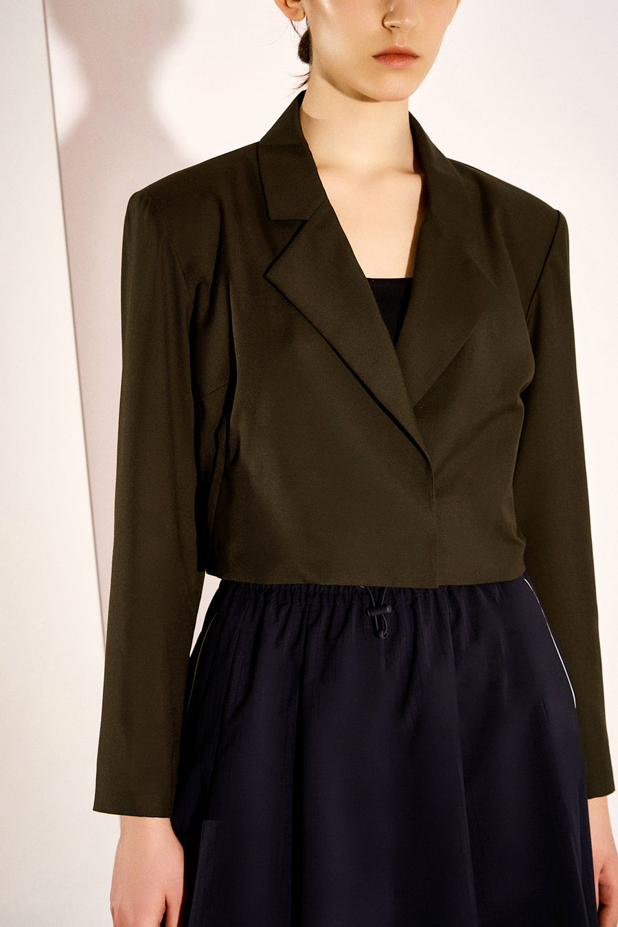 Billie Water- & Wind-Resistant Cropped Blazer in Recycled Fabric