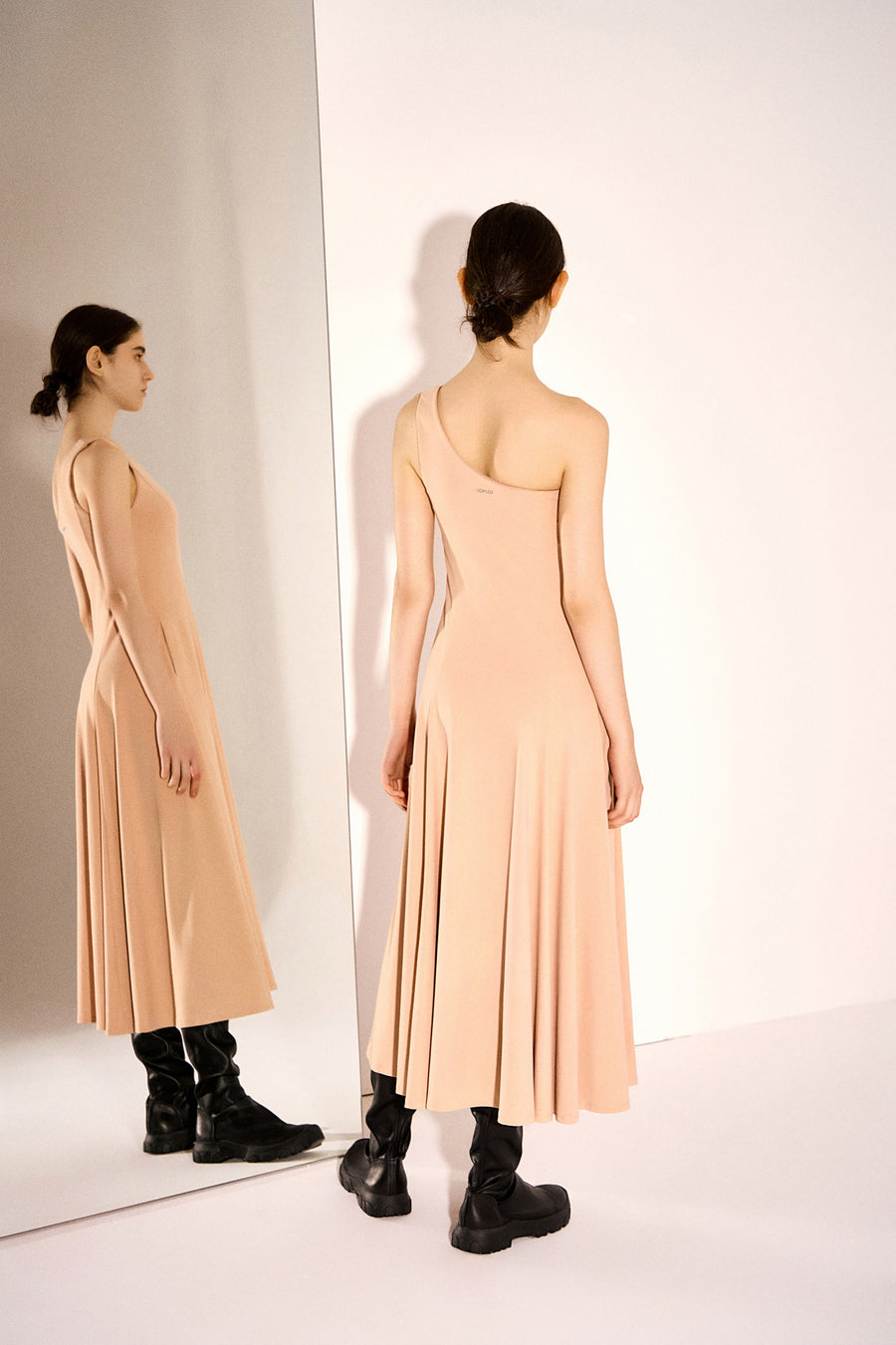 Rochelle Stretch Jersey One-shoulder Dress