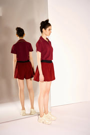 Fun Run Water and Wrinkle-resistant Convertible Pleated Running Shorts