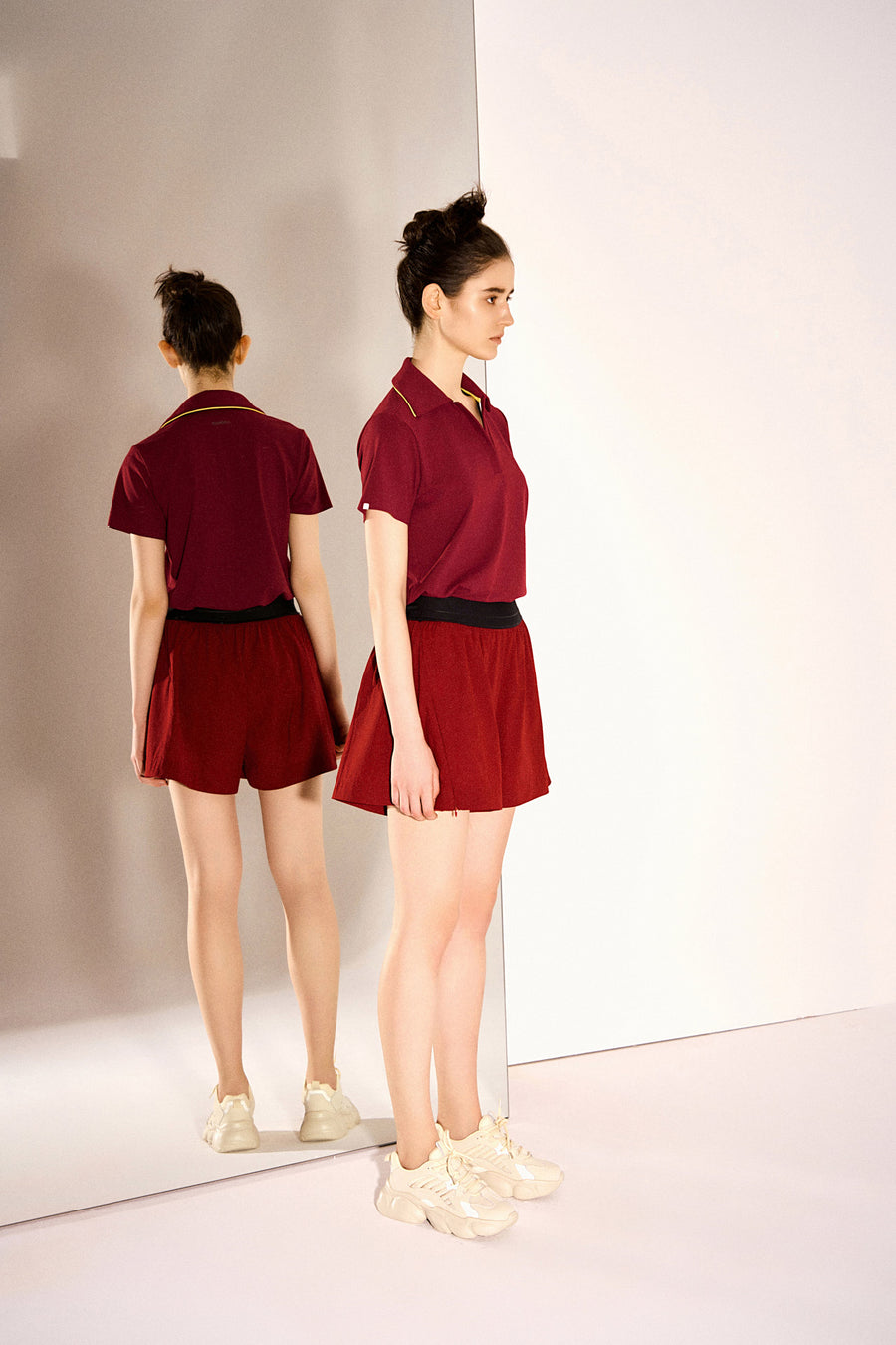 Fun Run Water and Wrinkle-resistant Convertible Pleated Running Shorts