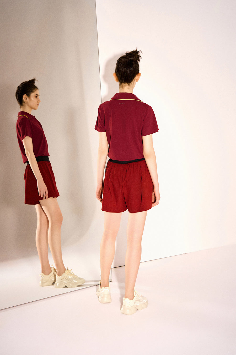 Fun Run Water and Wrinkle-resistant Convertible Pleated Running Shorts