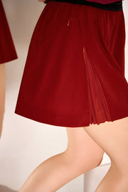 Fun Run Water and Wrinkle-resistant Convertible Pleated Running Shorts