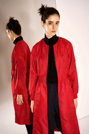 Bellissima Water and Wind-resistant Mid-length Convertible Flight Bomber Coat Dress