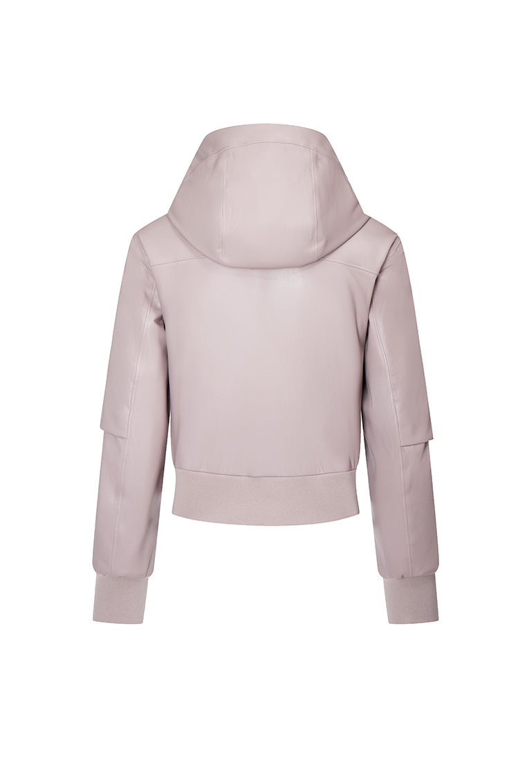 Leia Vegan Leather Bomber Jacket