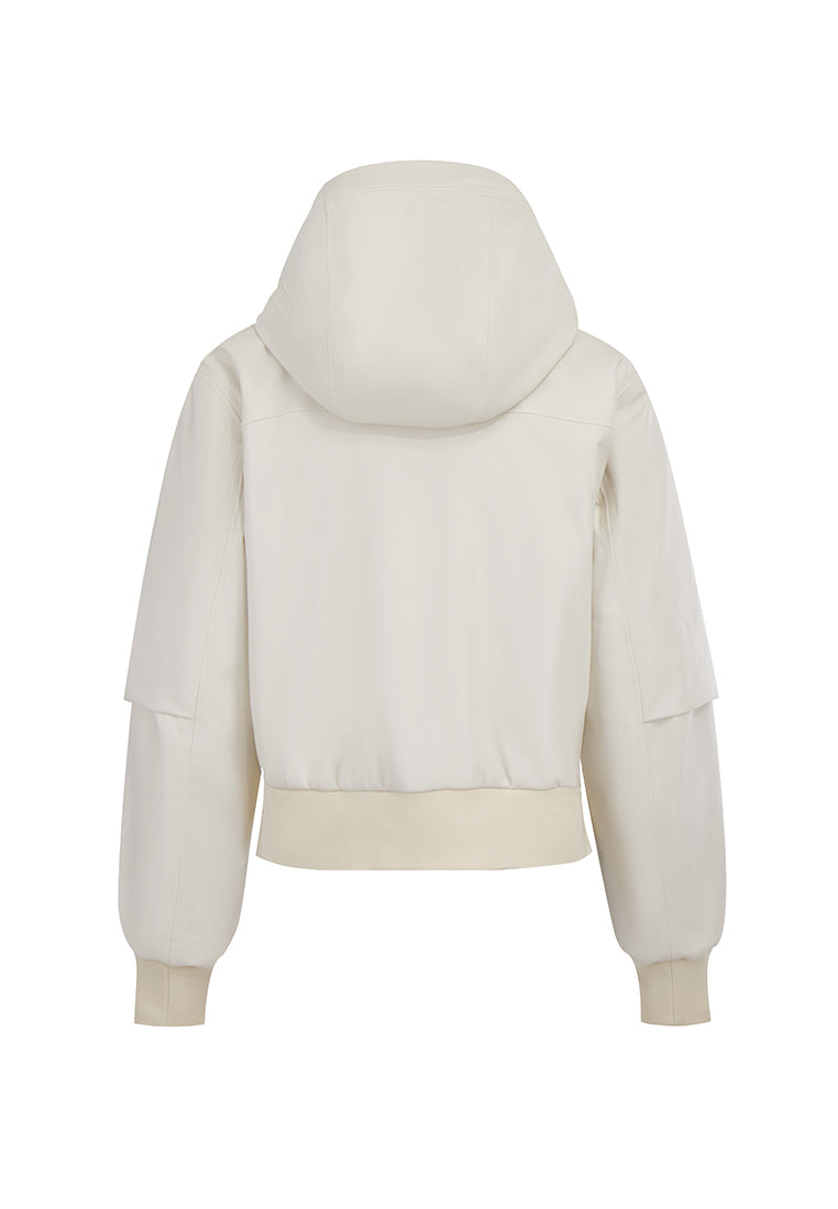 Leia Vegan Leather Bomber Jacket
