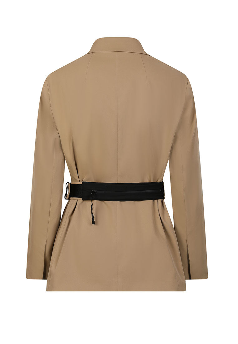 Sienna Belted Cotton Blazer