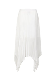 Poised Asymmetric Pleated Skirt