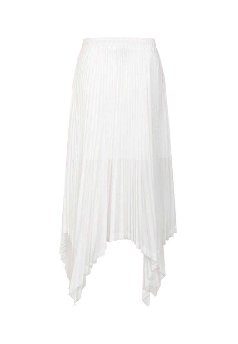 Poised Asymmetric Pleated Skirt