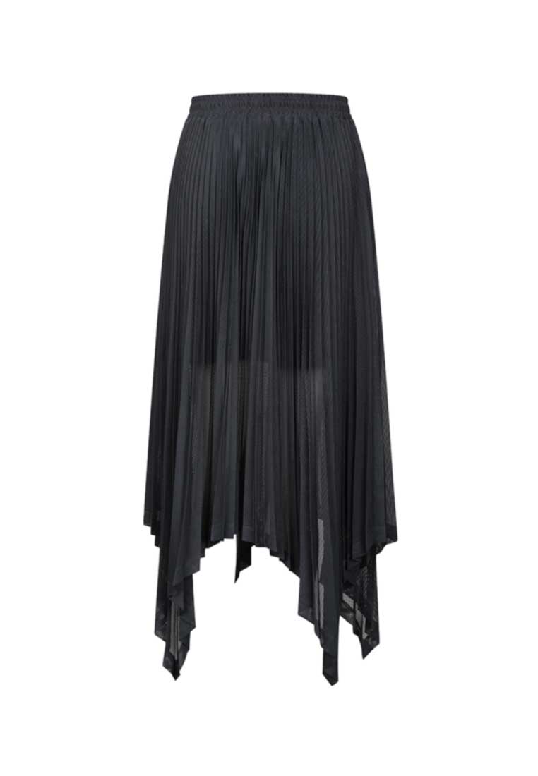 Poised Asymmetric Pleated Skirt