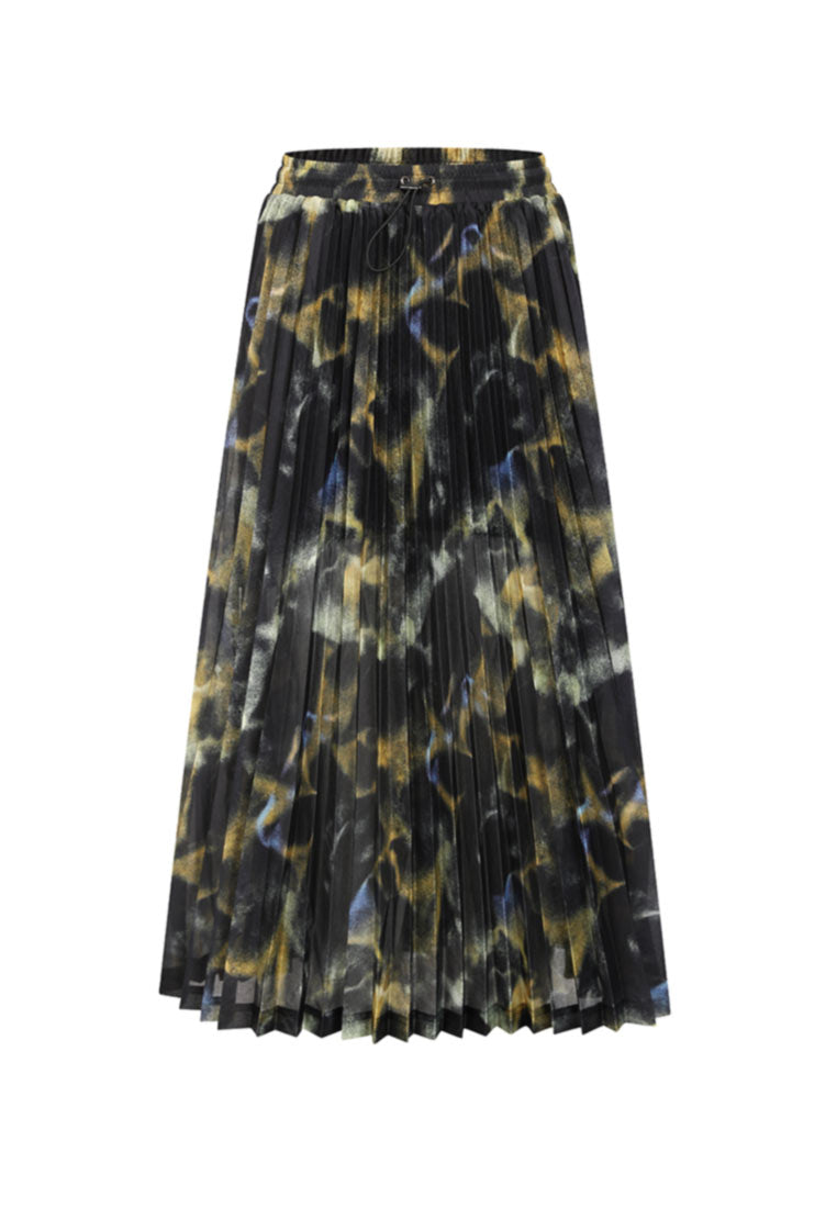 Poised Pleated Drawstring Skirt