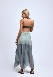 Poised Pleated Panelled Skirt