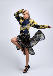 Poised Pleated Drawstring Skirt